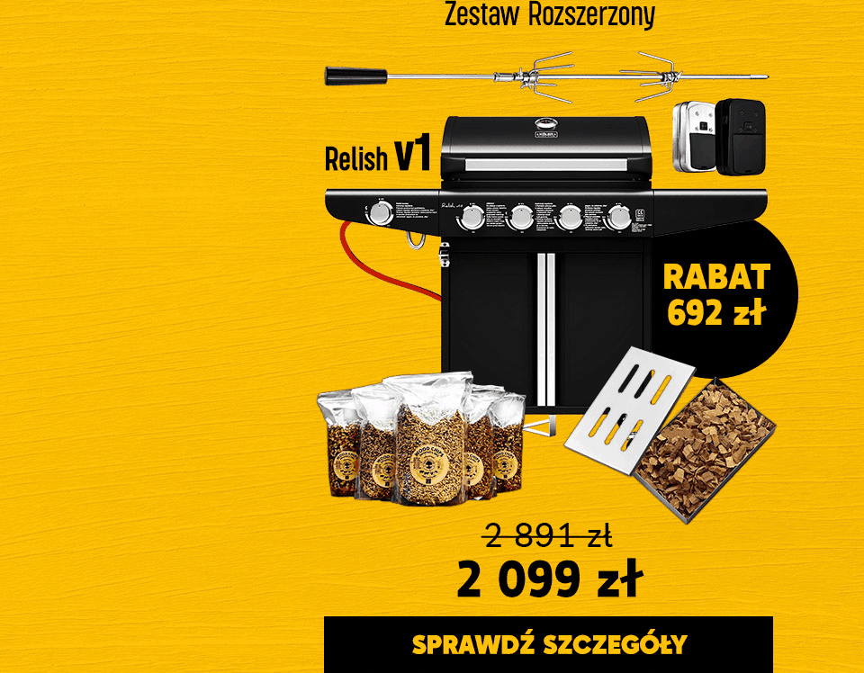 Zestaw do Wędzenia Grill Gazowy Koler Relish V1 Black – Rozszerzony