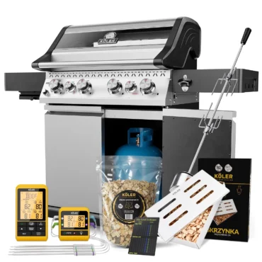 Zestaw do Wędzenia Grill Gazowy Koler Krone S1 Silver – Rozszerzony