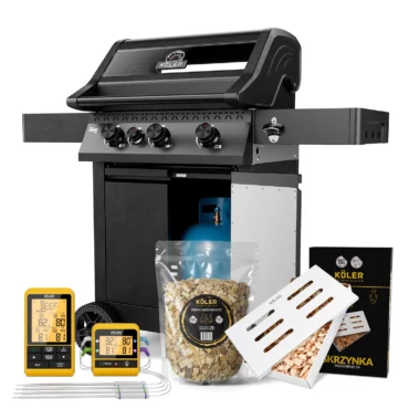 Zestaw do Wędzenia Grill Gazowy ogrodowy Koler Krone Compact Black - Standard