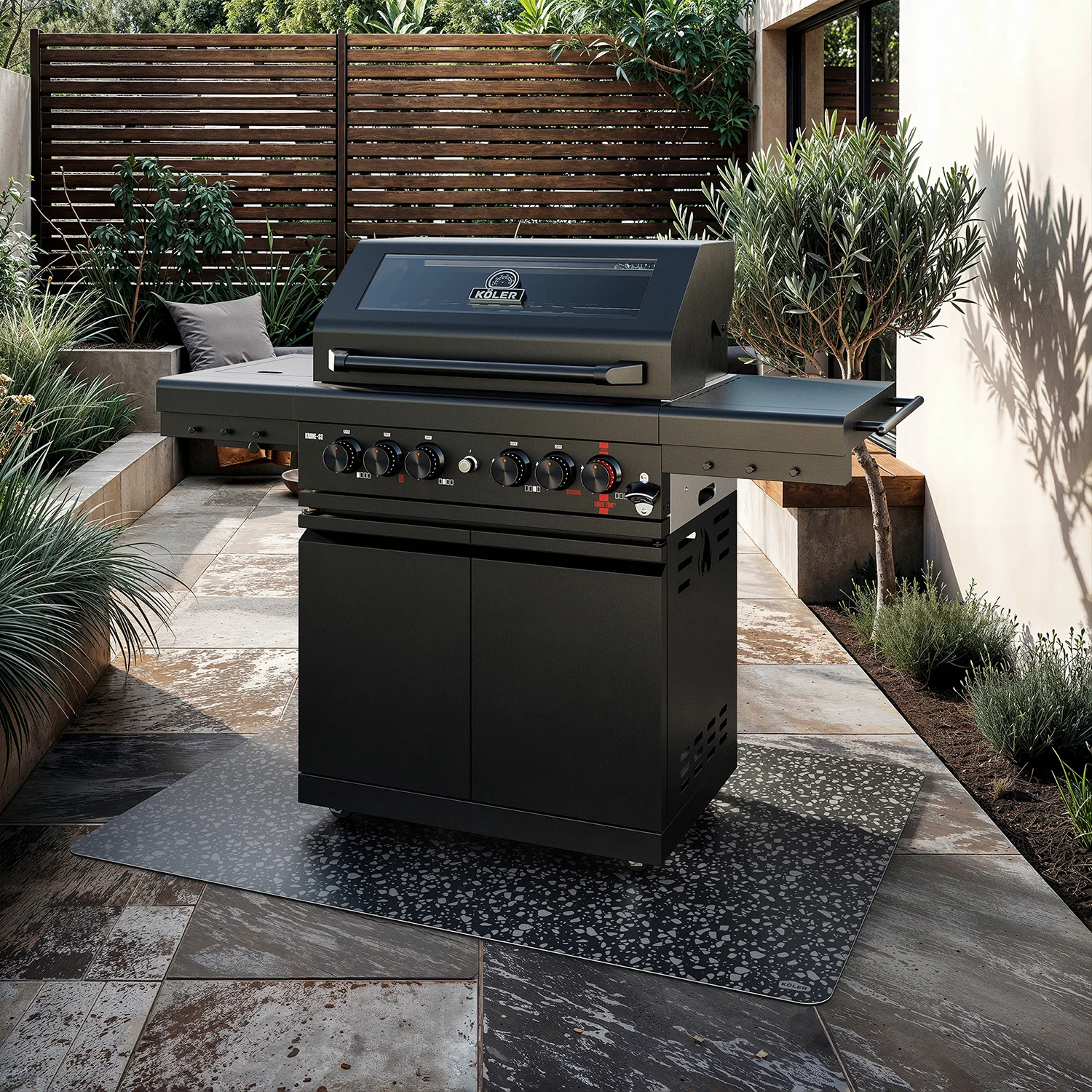 Premium Mata pod grill 140x100cm Mata ochronna pod grilla Koler