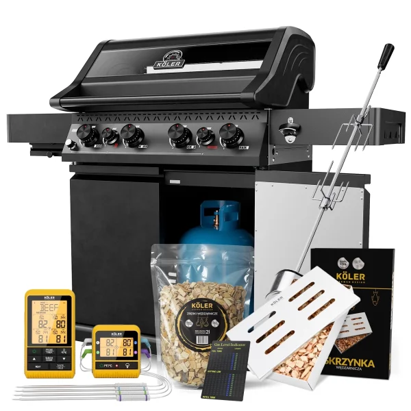 Zestaw do Wędzenia Grill Gazowy Koler Krone S1 Black – Rozszerzony