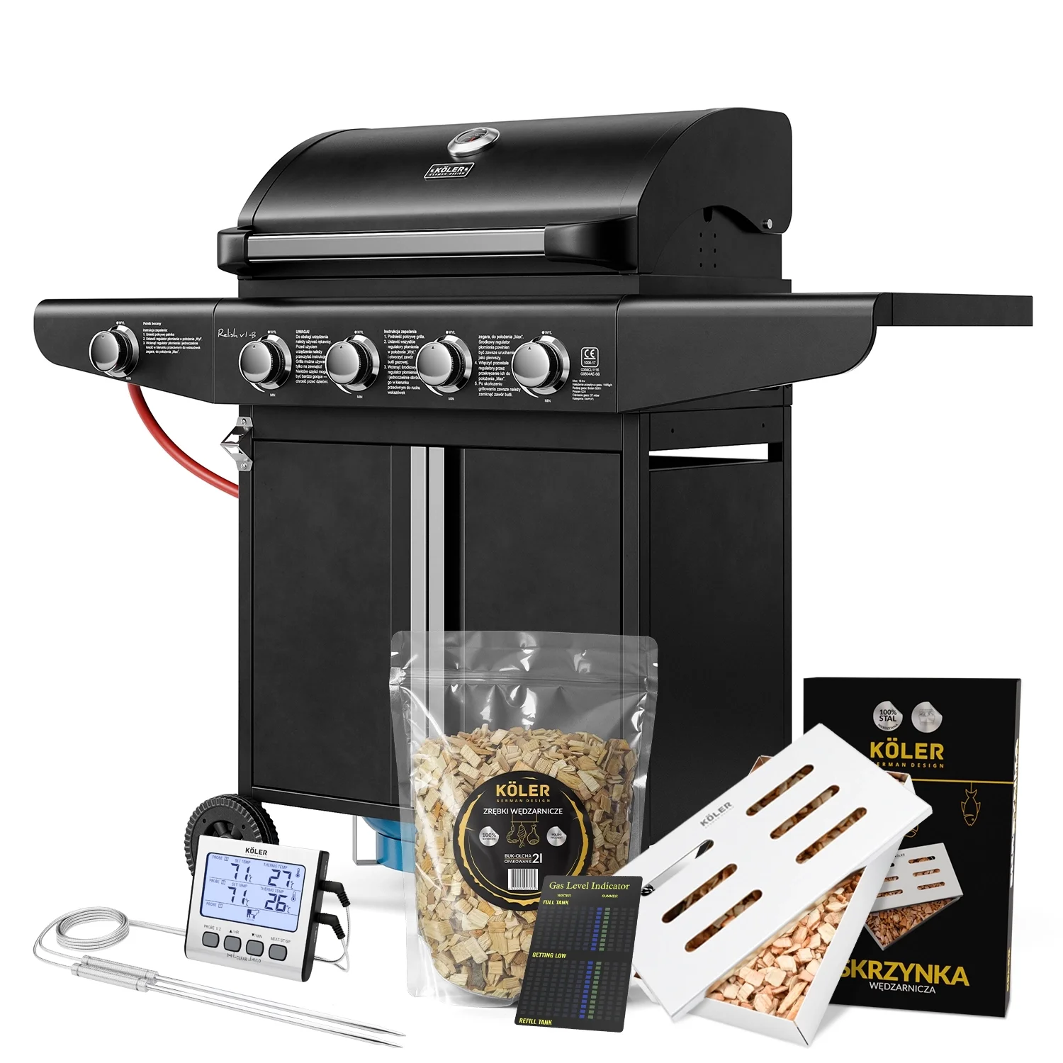 Zestaw do Wędzenia Grill Gazowy Koler Relish V1 Black – Standard