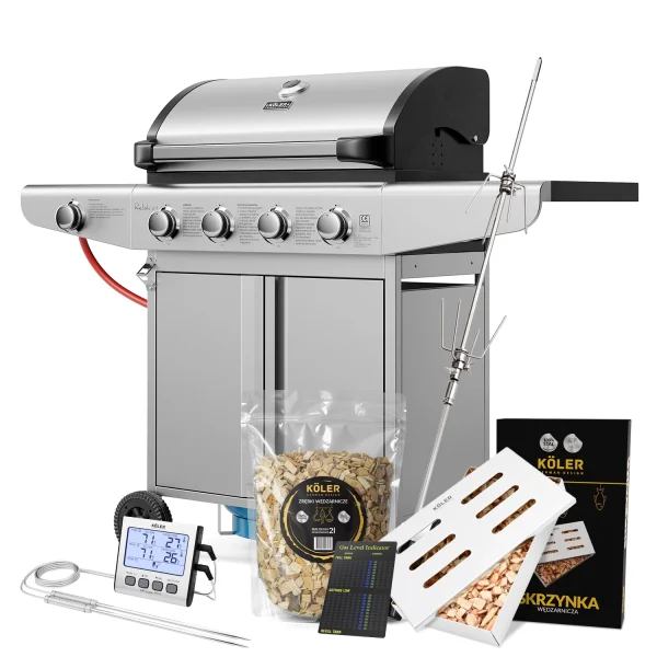 Zestaw do Wędzenia Grill Gazowy Koler Relish V1 Silver – Rozszerzony