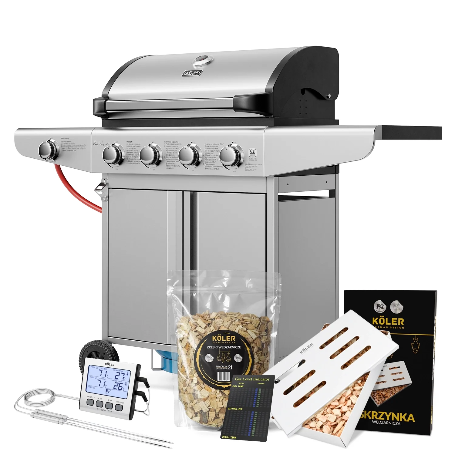 Zestaw do Wędzenia Grill Gazowy Koler Relish V1 Silver – Standard