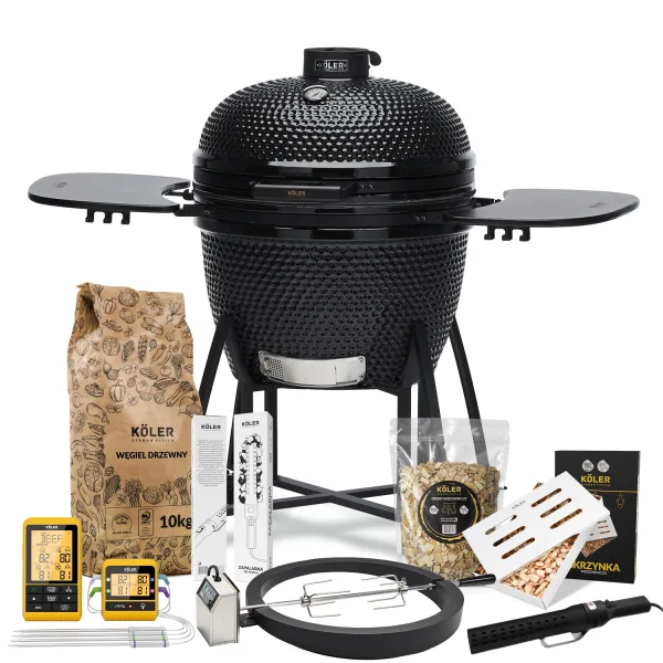 Zestaw do Wędzenia Grill Ceramiczny Węglowy Kamado Koler EG26 - Rozszerzony