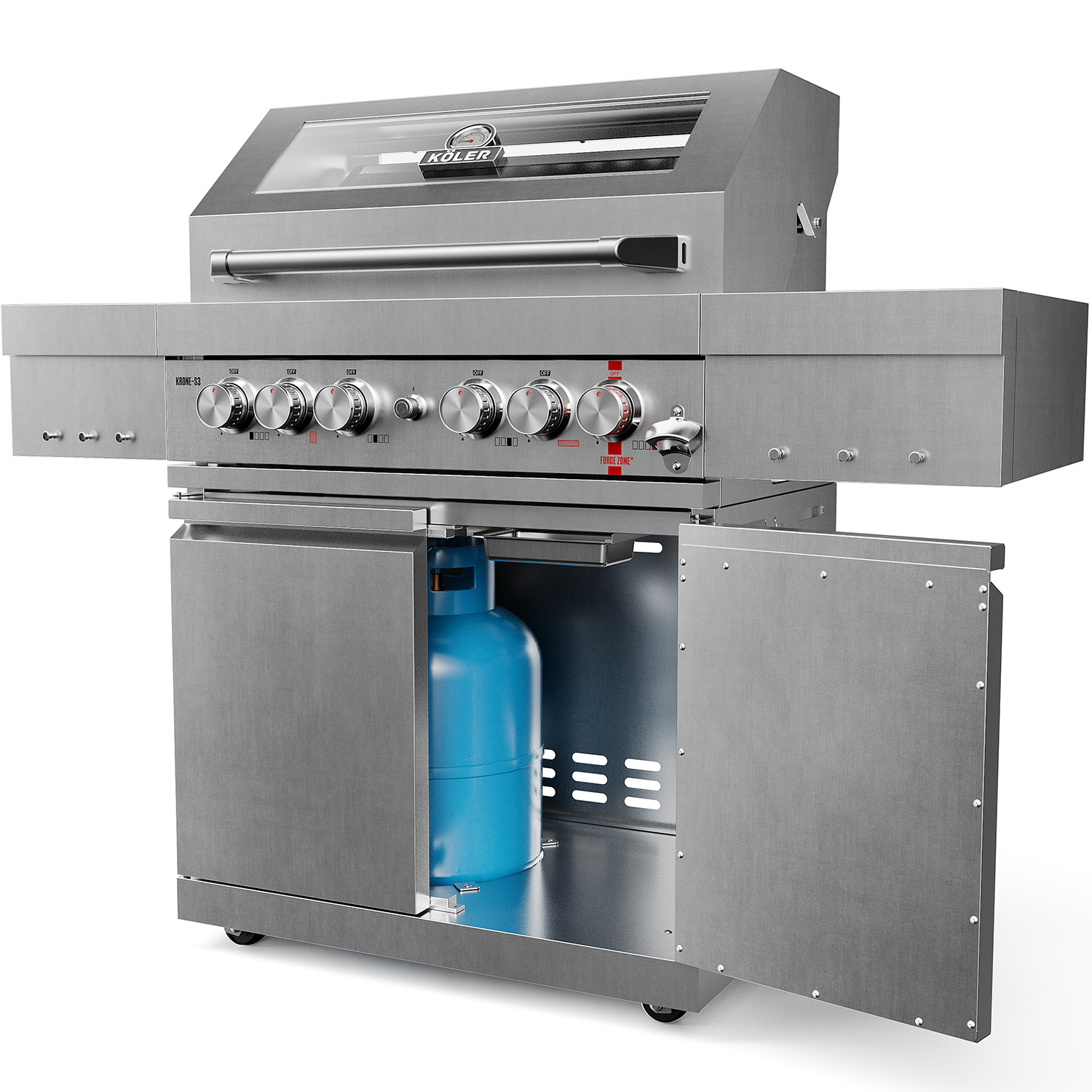 Grill gazowy KÖLER Krone S3 Titan Silver
