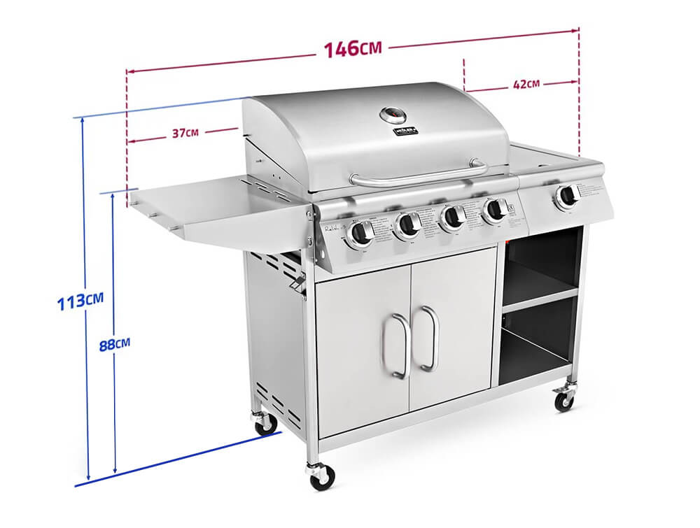 Gazowy Grill Köler Relish V3 Silver – 16kW – zdjęcie 5
