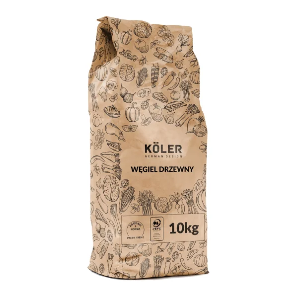 Węgiel drzewny 10kg KOLER do grill węglowy