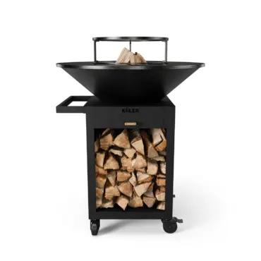 Palenisko ogrodowe z grillem Koler Herd X3 Black