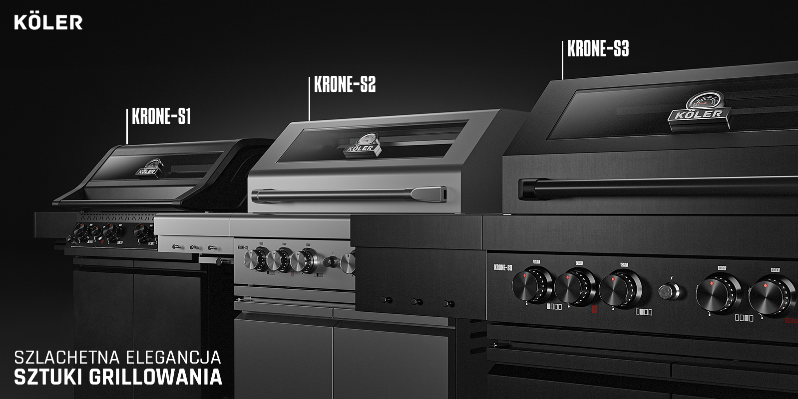 Grille gazowe KÖLER Krone – seria premium ze stali nierdzewnej
