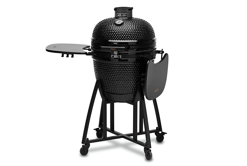 6-czarne-elementy Grill Ceramiczny Węglowy Kamado KOLER EG21 54cm z wózkiem – zdjęcie 9