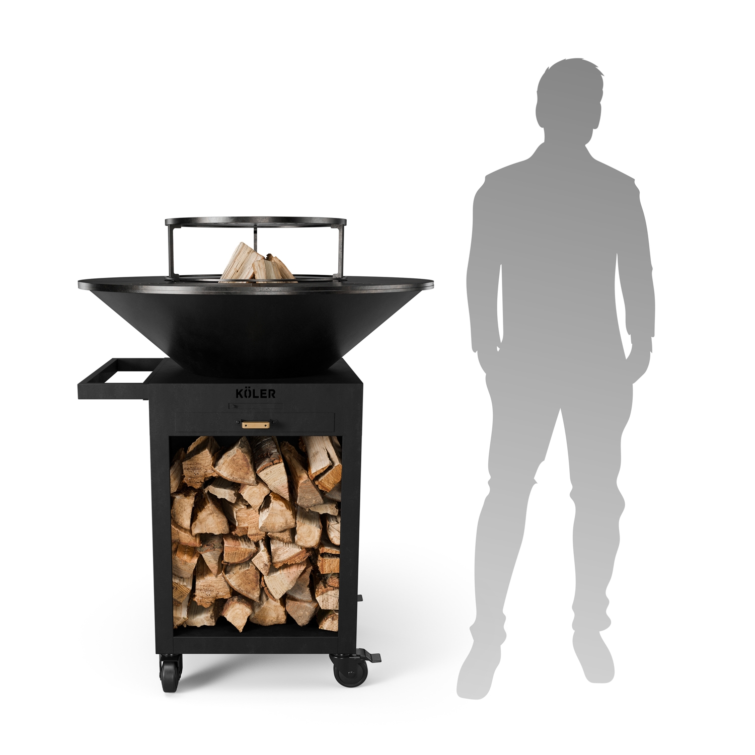 Palenisko ogrodowe z grillem Koler Herd X3 Black – zdjęcie 7